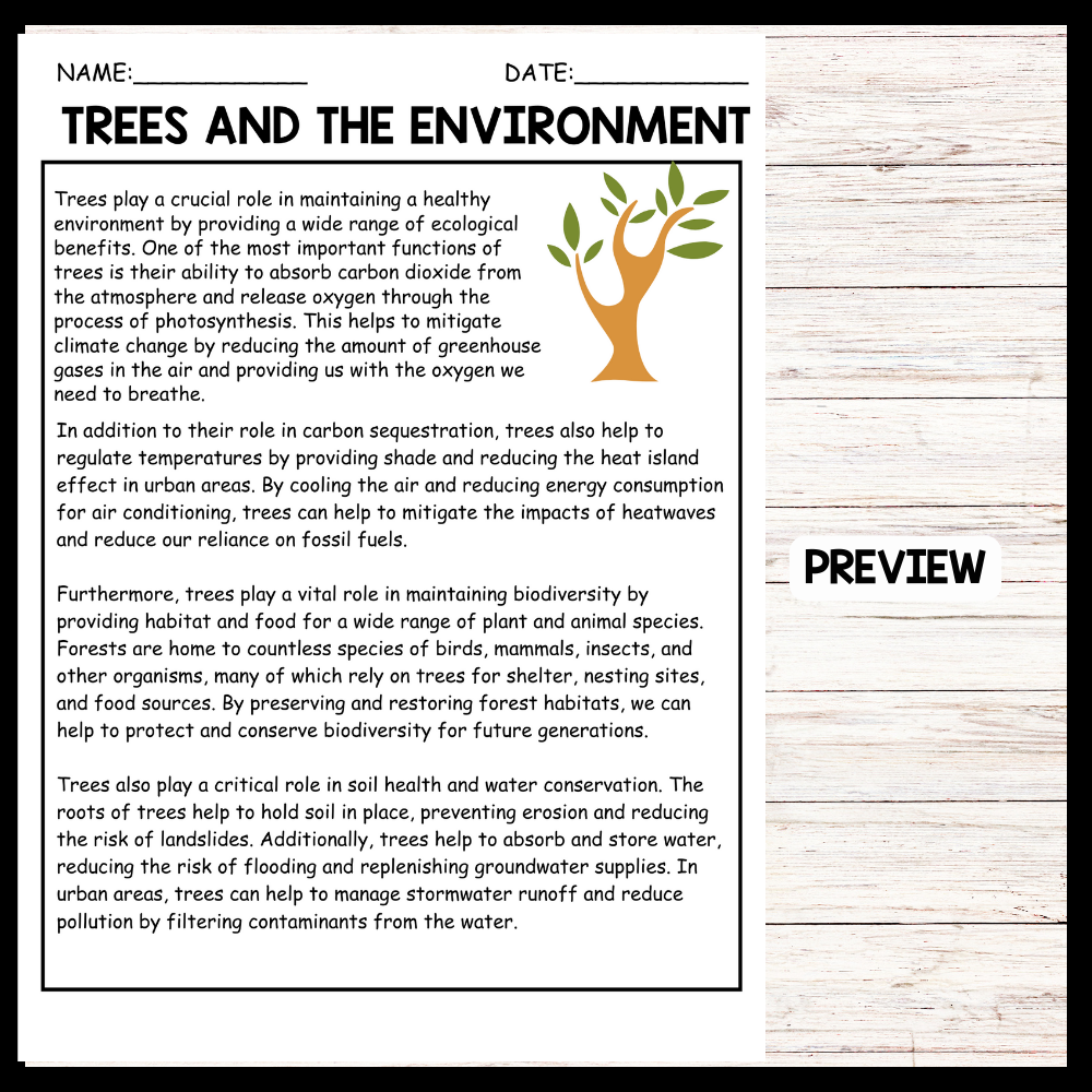 TREES AND THE ENVIRONMENT