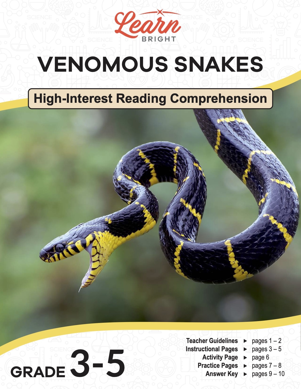 Venomous Snakes Free PDF Download Learn Bright