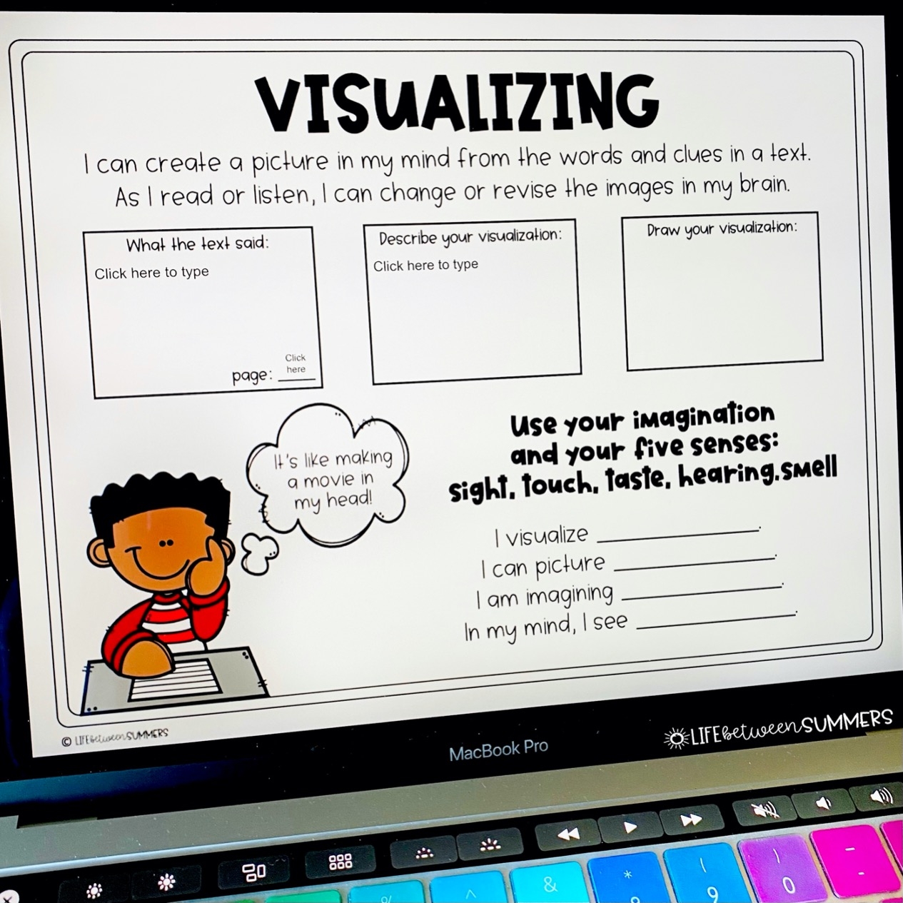 Visualizing Anchor Chart And Graphic Organizer For Reading Comprehension Life Between Summers