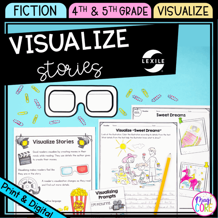Visualizing Stories 4th U0026 5th Grade Reading Comprehension Passages Unit