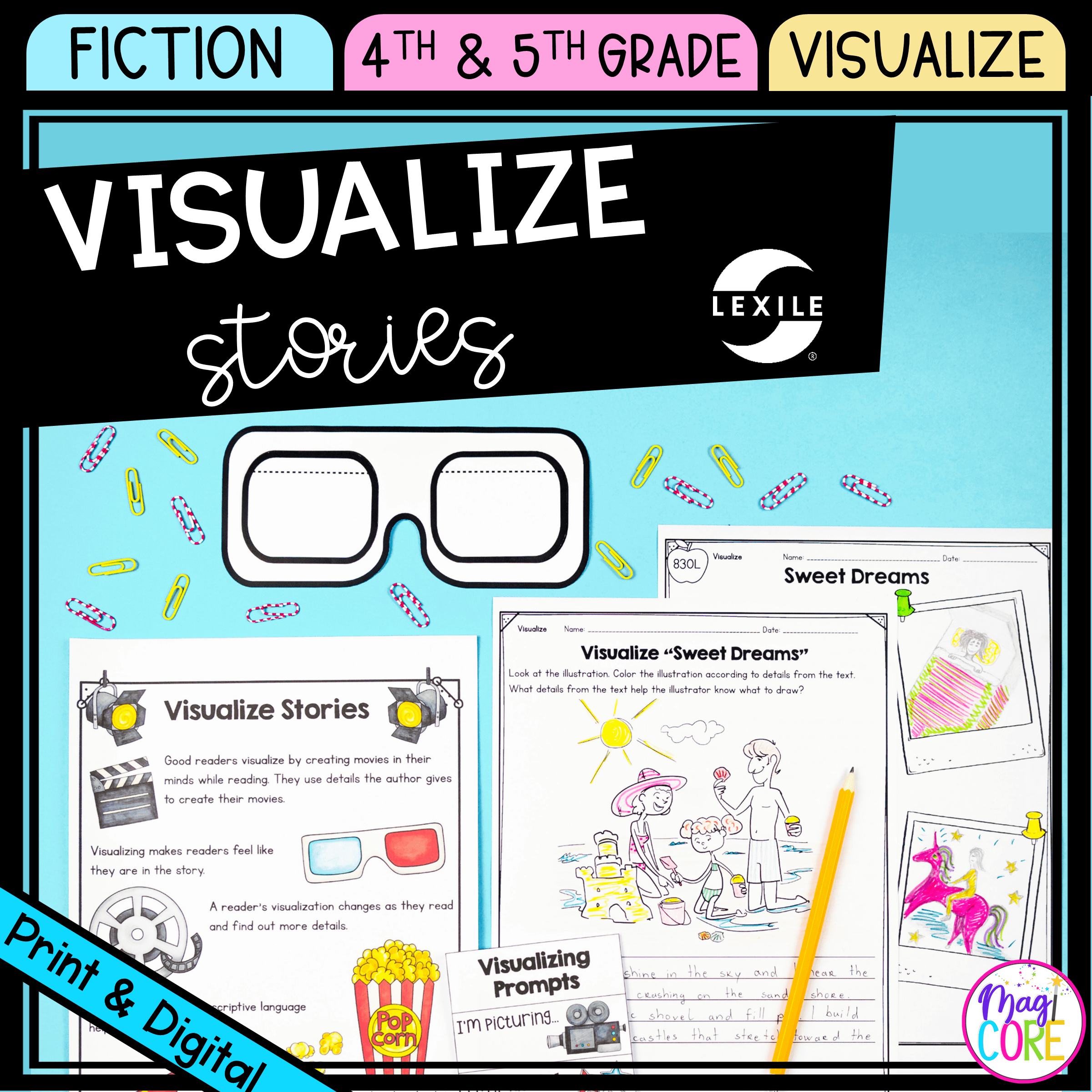 Visualizing Stories 4th U0026 5th Grade Reading Comprehension Passages Unit