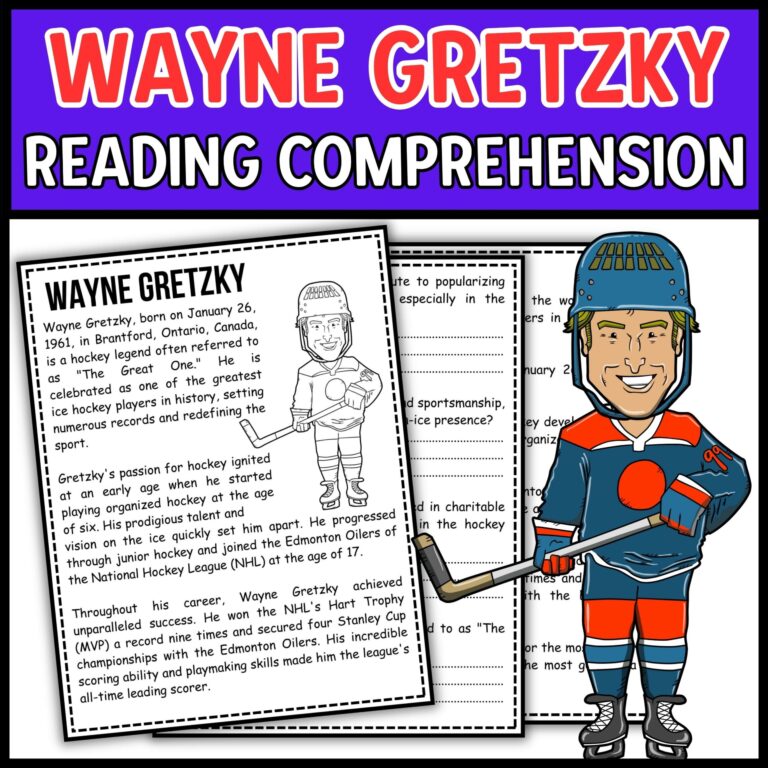 Wayne Gretzky Reading Comprehension Passage And Questions Made By Teachers