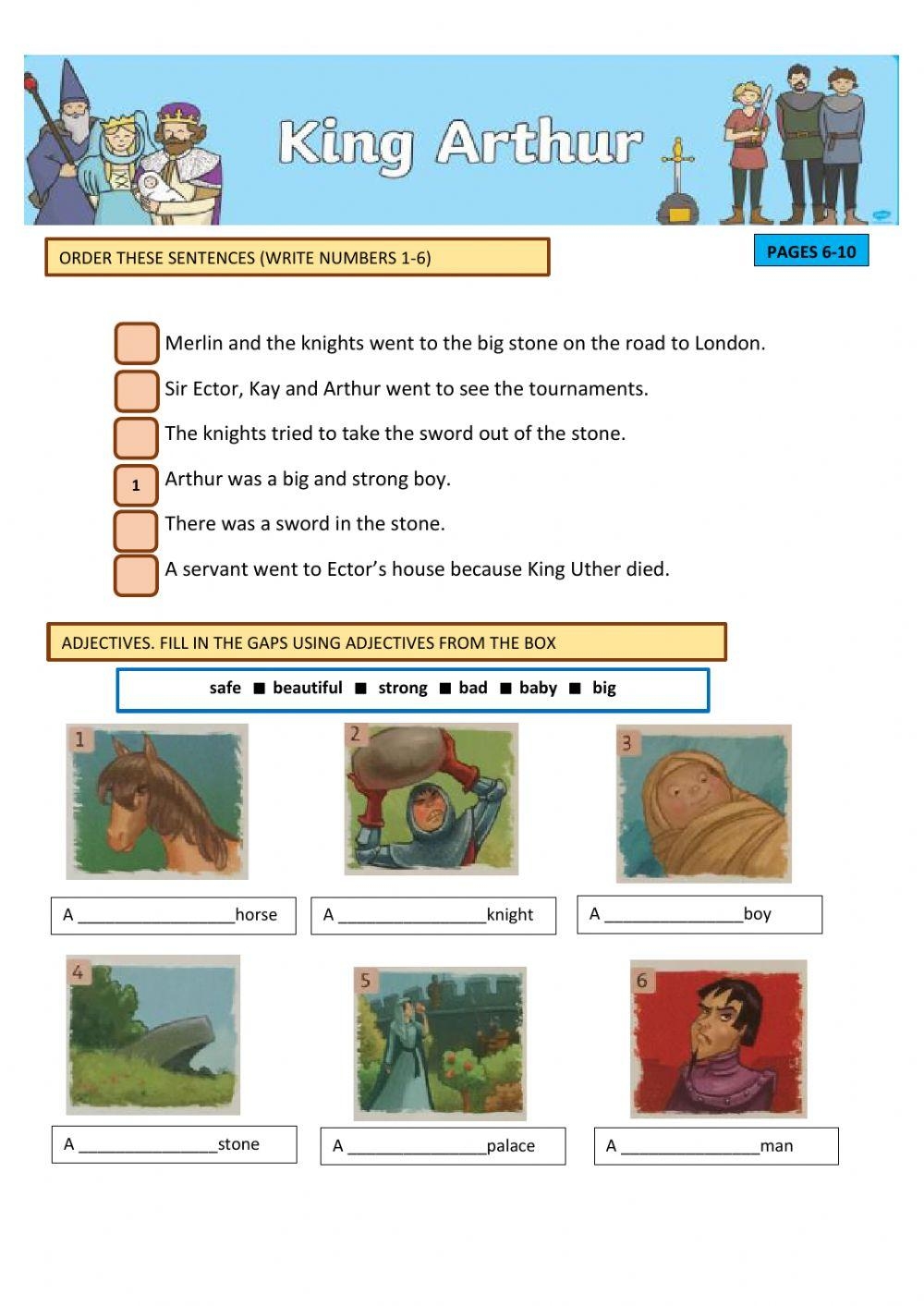 Welsh Myths And Legends King Arthur Reading Comprehension 