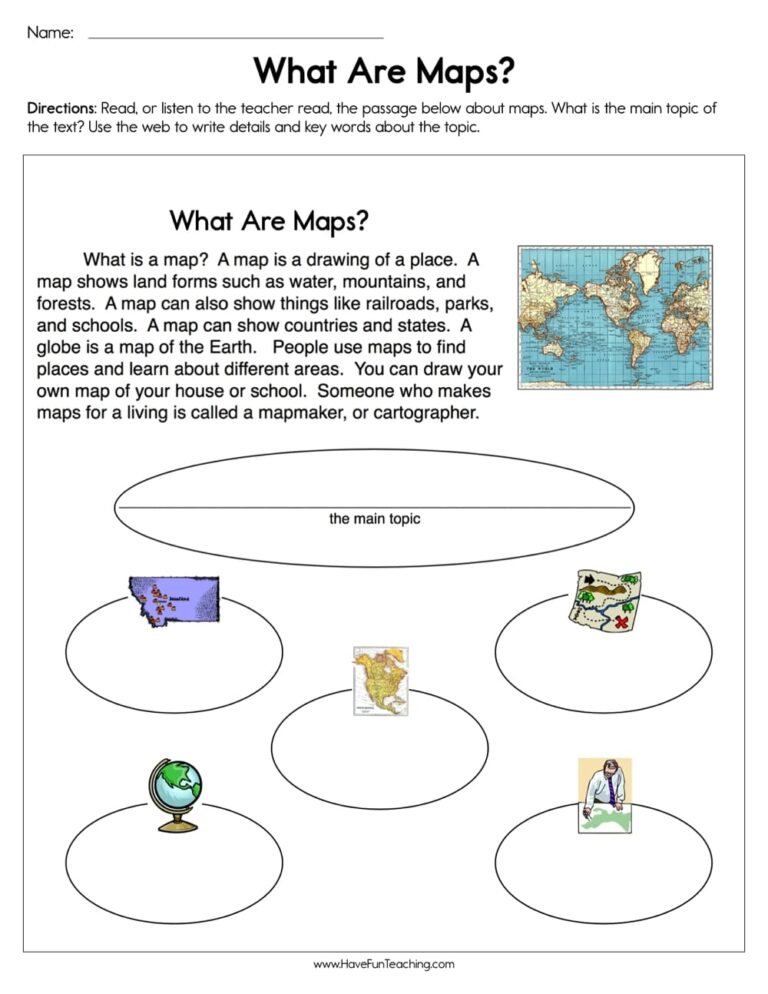 What Are Maps Worksheet Have Fun Teaching