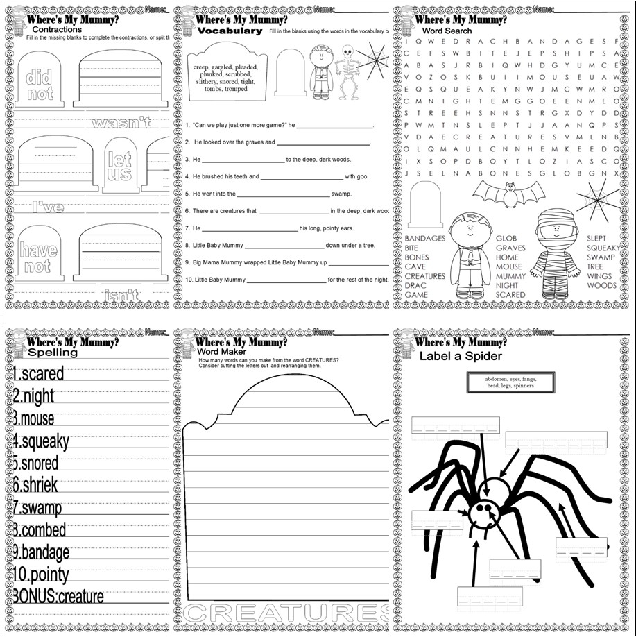 Where s My Mummy Halloween Read Aloud Book Companion Reading 
