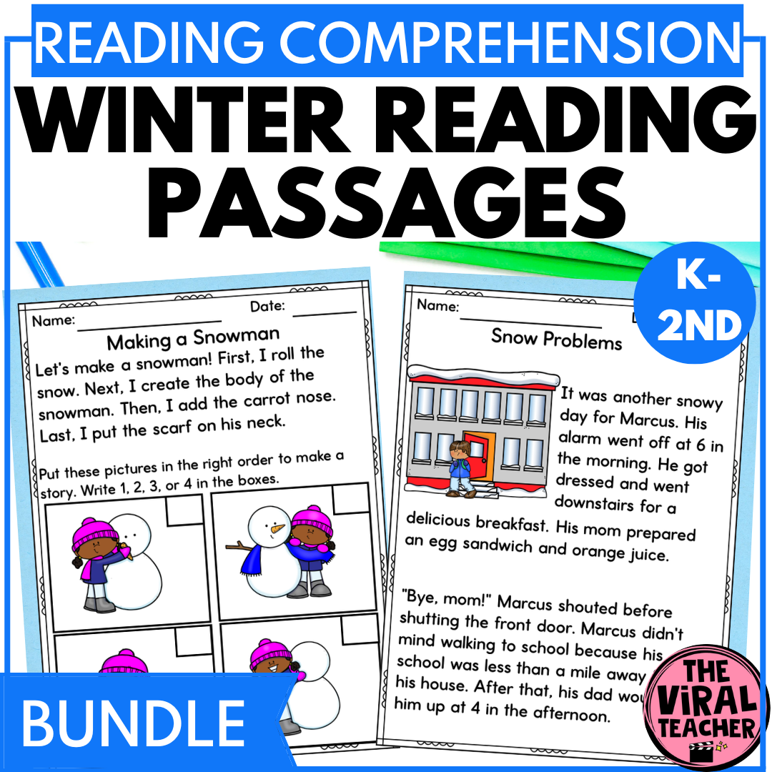 Winter Activities Winter Reading Passages And Comprehension Worksheets Bundle Worksheets Library