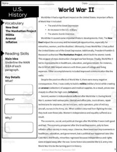 World War 2 Reading Comprehension Worksheets - Reading Comprehension ...