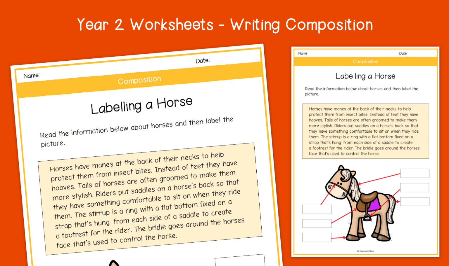 Year 2 Labelling A Picture Worksheets KS1 Writing Composition Primary English