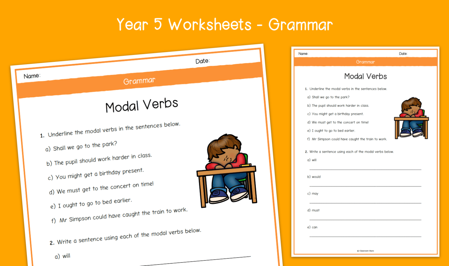 Year 5 Modal Verbs Worksheets KS2 Grammar Primary English